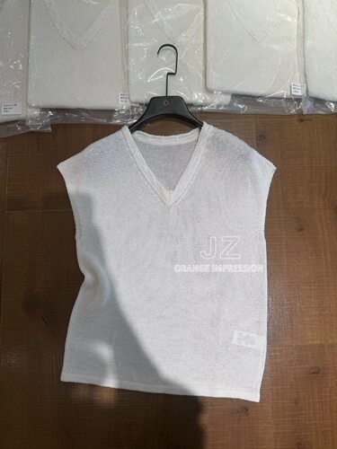 JZ橘子印象欧货2026年春夏新款V领无袖针织衫女新款修身显瘦上衣