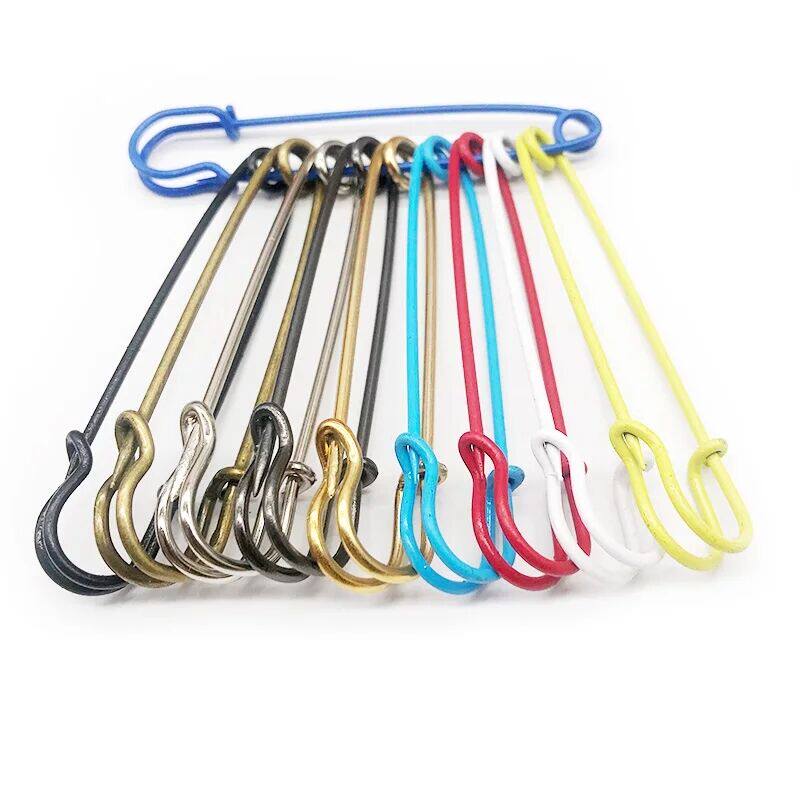 다채로운 대형 안전핀 복고풍 간단한 장식 핀 카디건 스웨터 코트 핀 버클 브로치 여성 핀 버클