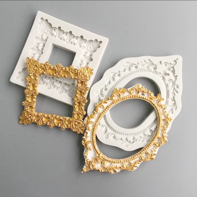 方形椭圆形复古相框黏土石膏模具