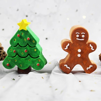 手工diy立体圣诞树香薰硅胶模具