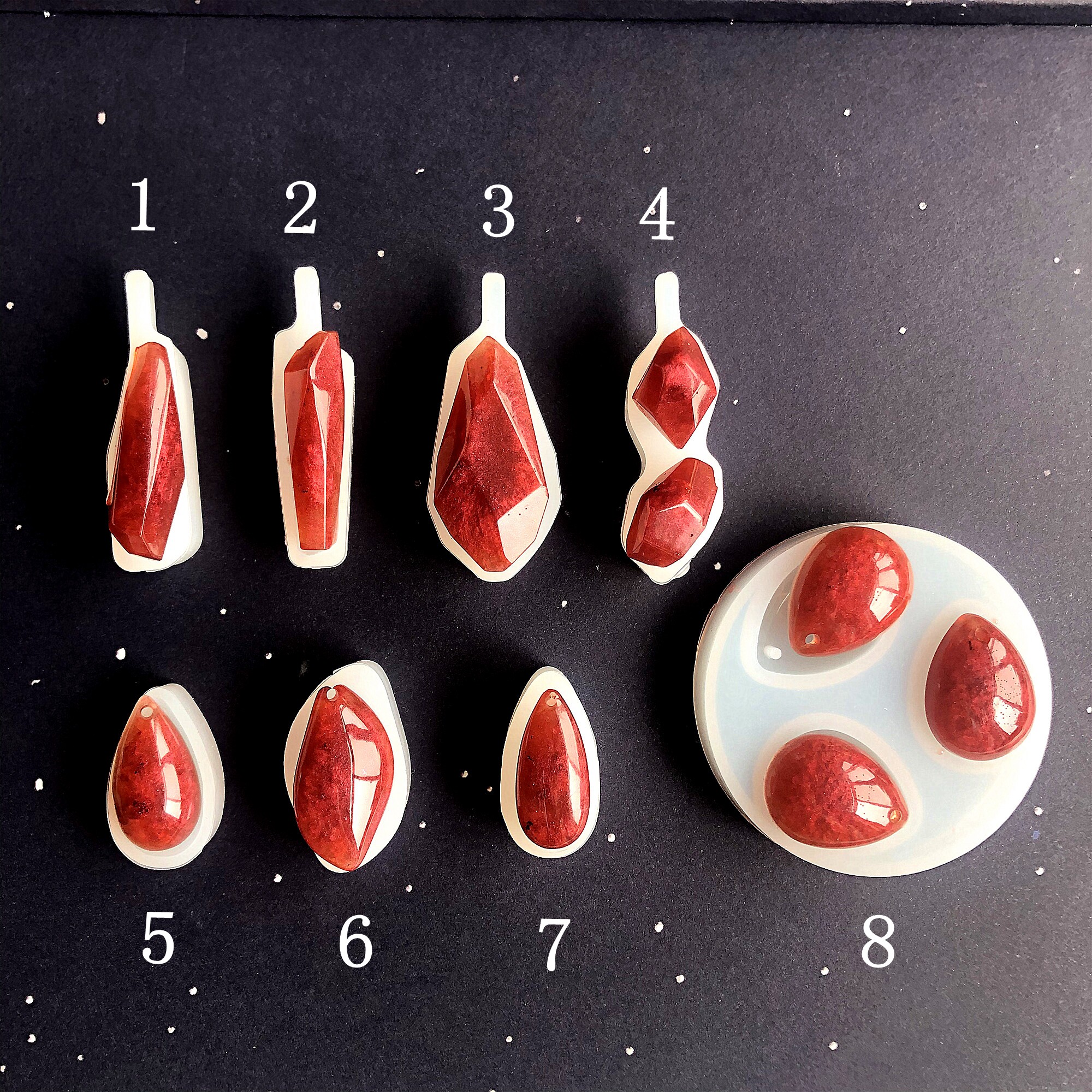 小金龙 diy滴胶模具 新款水晶石小石头石块晶簇硅胶模具 手工材料