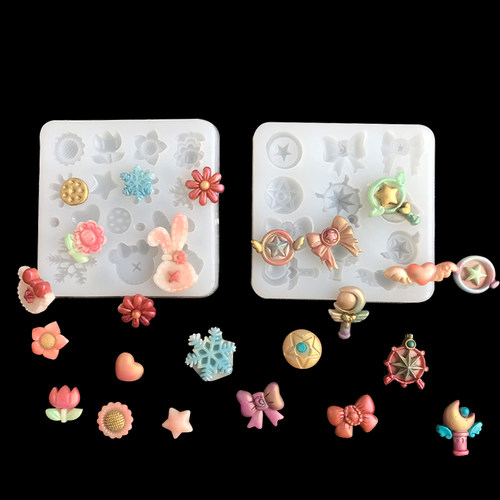 蝴蝶结魔法棒雪向日葵硅胶模具