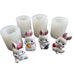 卡通兔子硅胶翻糖蛋糕巧克力装饰手工皂香薰石膏模具
