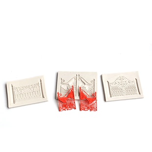 新品欧式复古栅栏门造型蕾丝模具翻糖硅胶模具软陶蛋糕装饰模具