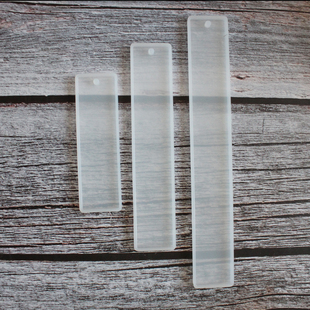 全镜面空白书签模具透明硅胶滴胶模具 DIY手工模具