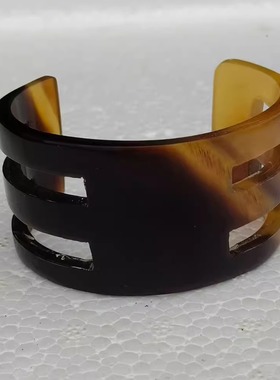 天然牛角镂空雕刻手镯时尚复古