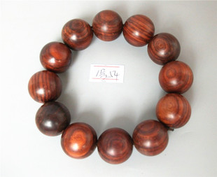 精品老挝大红酸枝木手串 交趾黄檀佛珠手链20mm 老料水波纹