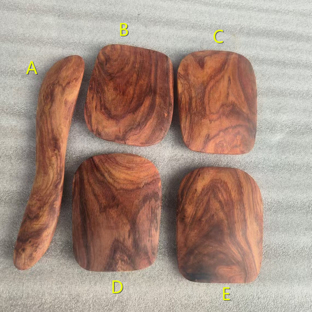 正宗越南黄花梨随形雕刻刮痧板 规整实用越黄按摩手把件 纹理漂亮
