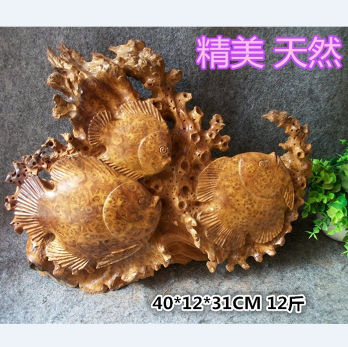 正宗缅甸花梨樱树瘤随形摆件 瘿瘤疤满雀眼热带鱼 整木雕刻寿桃子