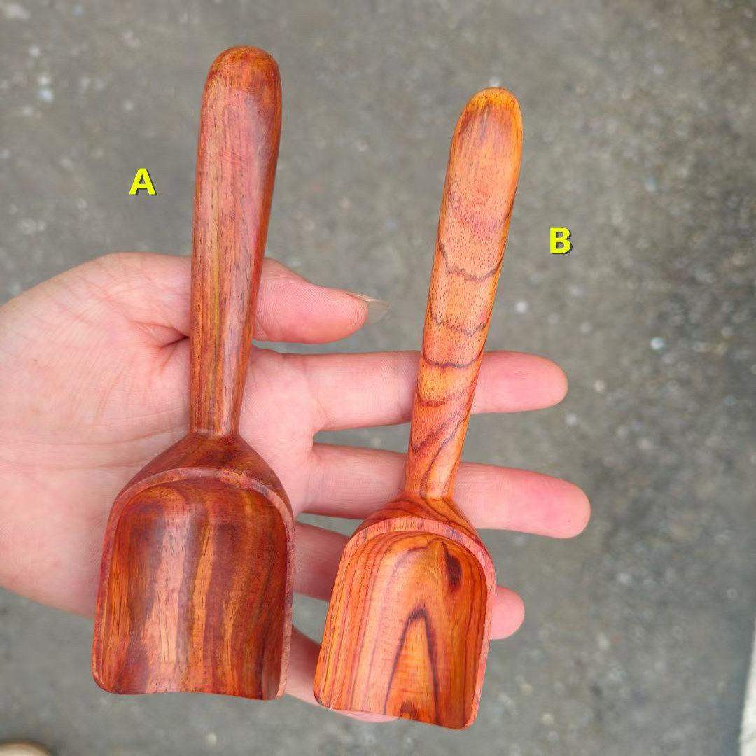 越南黄花梨木茶铲 越黄整木雕刻铲子 精选漂亮纹理原木茶具手把件