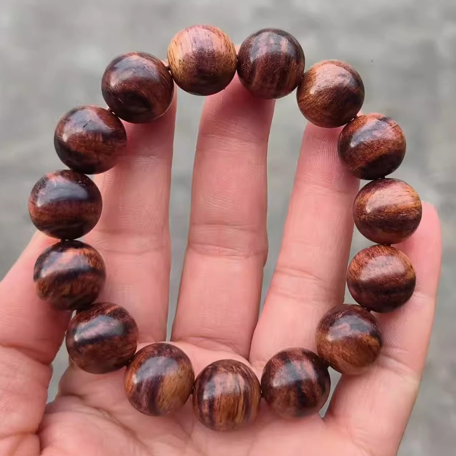 手工打磨越南黄花梨手串1.41.6