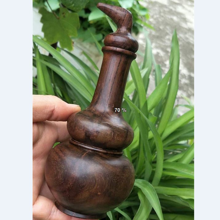 老挝大红酸枝葫芦摆件 交趾黄檀葫芦手把件 纹理漂亮红木把玩