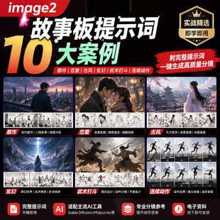 完整版Image2+seedance2故事板提示词模版10大案例教程指令