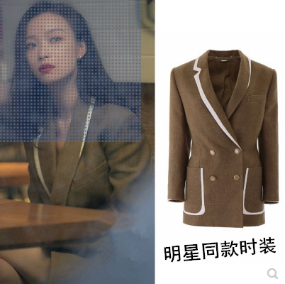 流金岁月倪妮朱锁锁同款衣服女秋冬新款长袖气质通勤修身西装上衣