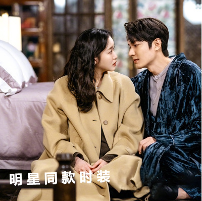 香港the king 金高银韩剧同款《永恒的君主》 双面呢女式手缝大衣