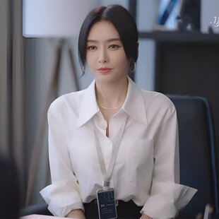夏款免烫抗皱秦岚同款乳白色长袖衬衫女士长袖春秋衬衣中长款百搭