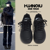 百搭ins风休闲板鞋 环球黑色上班通勤不累脚小白鞋 子女2026春秋款