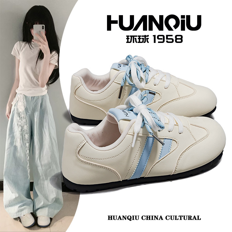环球春季新款软底泡芙德训鞋女款2026爆款小白鞋百搭轻便防滑板鞋,女鞋,德训鞋,淘宝优惠券,粉丝福利购,淘宝优惠卷