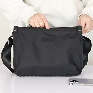 2026潮牌质量好男横款方形单肩斜挎A4杂志办公老师教案大学生书包