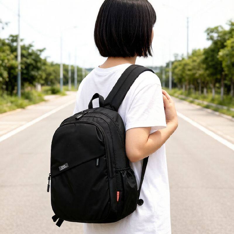 2026轻便防泼水质量好文艺男女双肩背大学生书包后暗袋防盗水杯位
