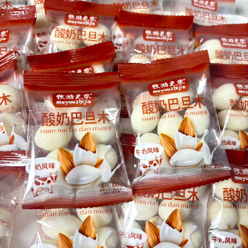 牧游之家酸奶巴旦木新疆特产散称袋装全脂发酵酸牛奶巴旦木仁干果