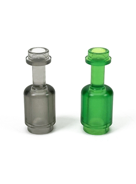 国产小颗粒积木啤酒酒瓶 空瓶兼容乐高95228饮料瓶MOC厨房道具