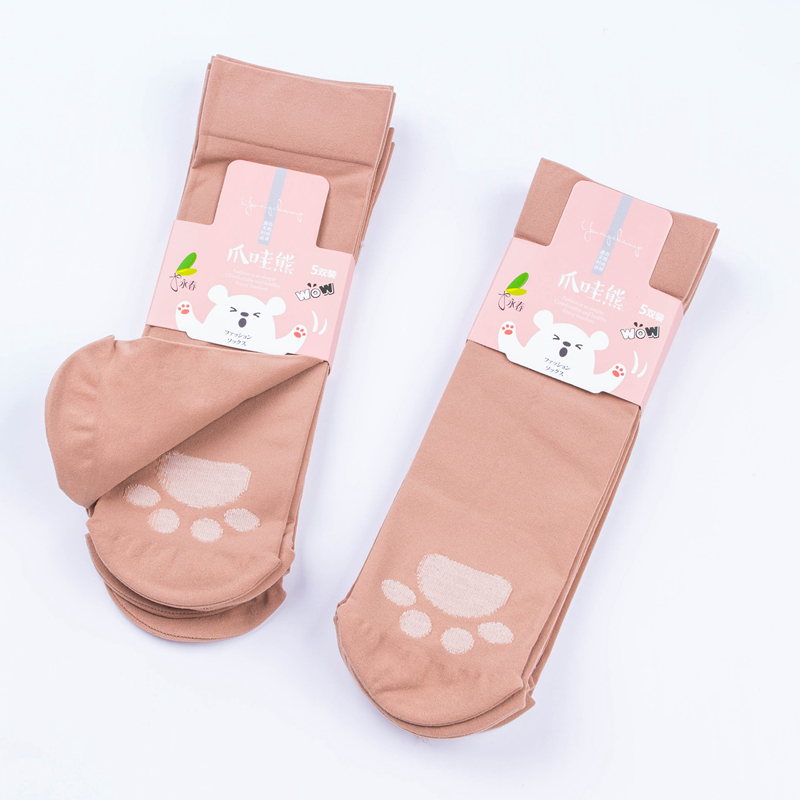 永春秋季100d耐穿加棉底肤色短袜