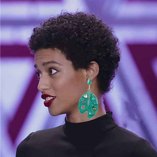 彩钻滴油调色盘耳钉earring 高级感欧美夸张时尚 耳环2022年新款 潮