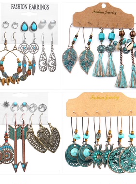 2020春款耳环民族风耳饰品波西米亚港风流苏耳钉女earrings women