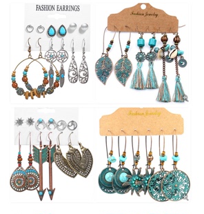 2020春款 women 耳环民族风耳饰品波西米亚港风流苏耳钉女earrings