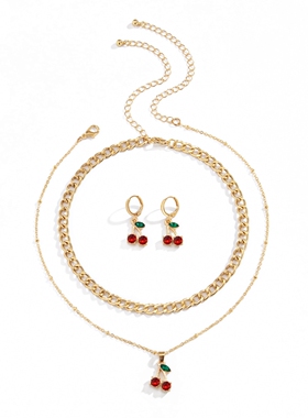 水果高级感吊坠极简风项链耳环