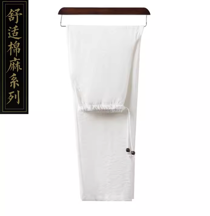 夏季薄款中老年亚麻裤男士棉麻裤子直筒宽松紧腰天丝运动休闲裤男