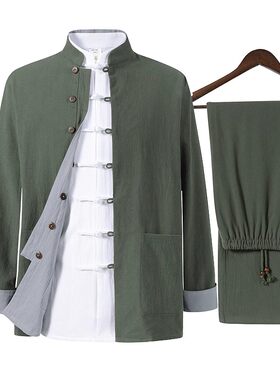 男士中国风汉服纯棉双面穿