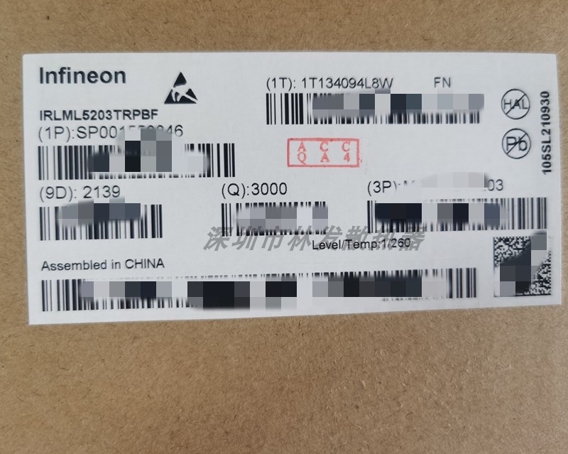 IRLML5203TRPBF SOT23 IRLML5203 P沟道 30V 2.4A 场效应 全新原