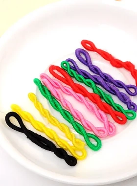 黑色艳红虹的艳发圈皮筋皮筋发绳用糖果色扎发扎头发