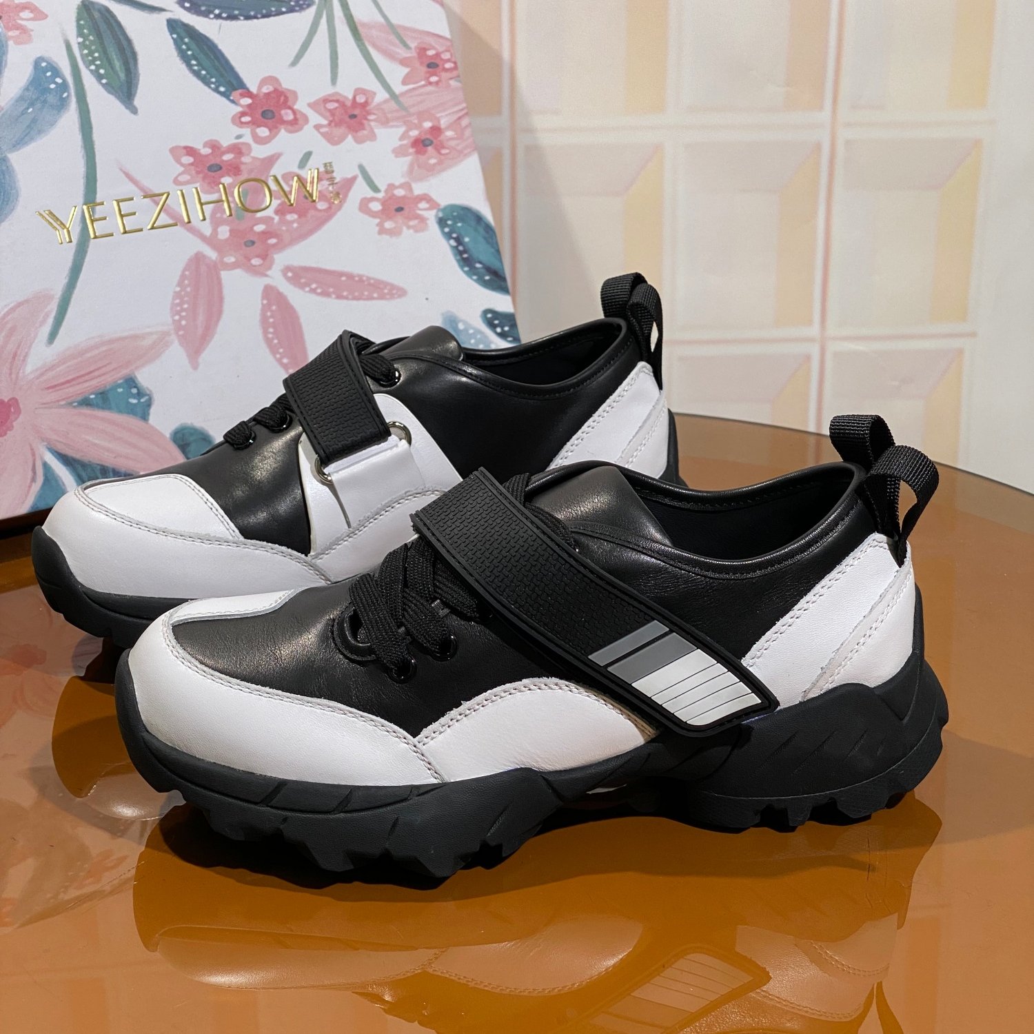 8377/4CM牛皮断码撤柜清仓处理设计师单鞋耐磨时尚女鞋登山鞋户外