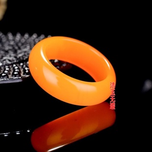 和田玉色黄玉玉戒指和田玉色指环扳指新坑玉石男女款玉石戒指