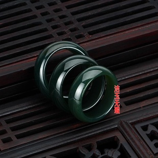 和田玉色霸气玉石黑青玉戒指墨玉指环扳指男女士款玉坠吊坠玉器