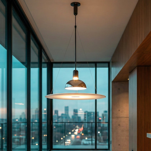 意大利极简飞碟餐厅吊灯