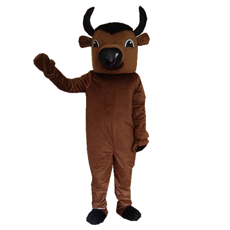 水牛卡通人偶服装黄牛动漫人物头套奶牛人穿玩偶服生肖牛表演道具