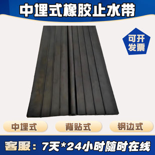 国标橡胶止水带中埋式651型止水带背贴式可卸式钢边式PVC式止水带