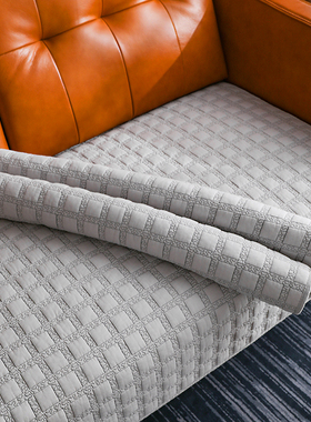 格子纯棉布艺沙发垫四季通用防滑坐垫现代简约全棉巾罩套冬季定做