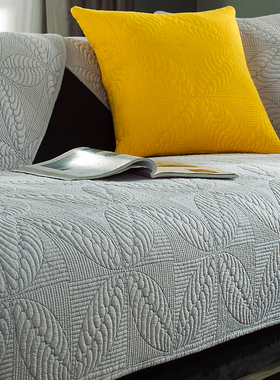 两面纯棉沙发垫全棉四季通用防滑布艺坐垫刺绣田园简约冬季靠背巾