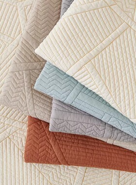 纯色北欧侘寂风全棉沙发垫坐垫沙发套罩靠背巾防滑纯棉座垫飘窗垫