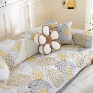 四季纯棉沙发垫全棉布艺防滑组合坐垫沙发巾通用真皮贵妃沙发垫子