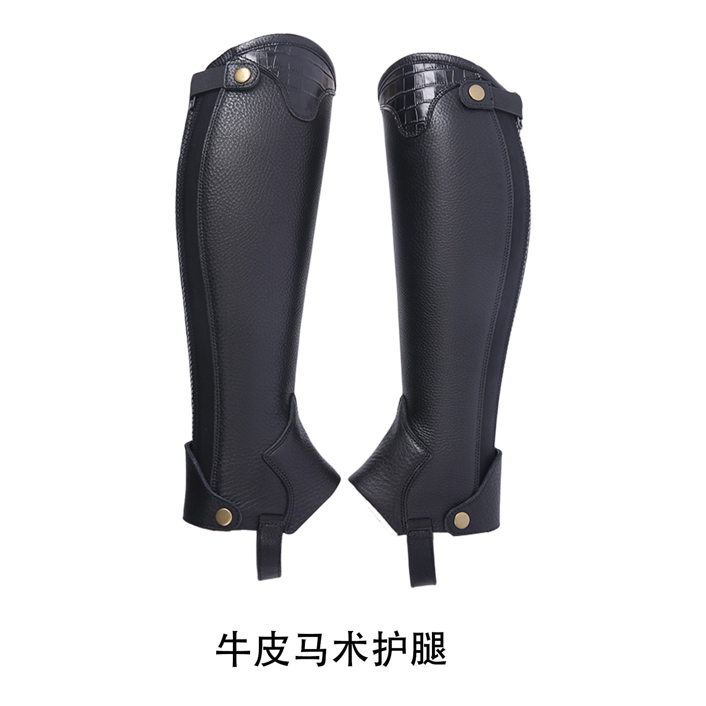 马术用品马术护腿牛皮骑马护腿男女款骑士脚套恰卜斯马术训练护具