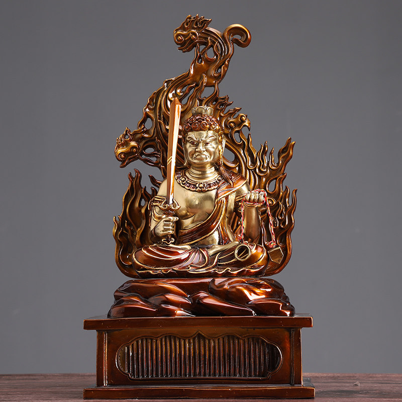 不动明王摆件铜雕居家供奉不动明王像密宗佛像属鸡守护神不动尊者