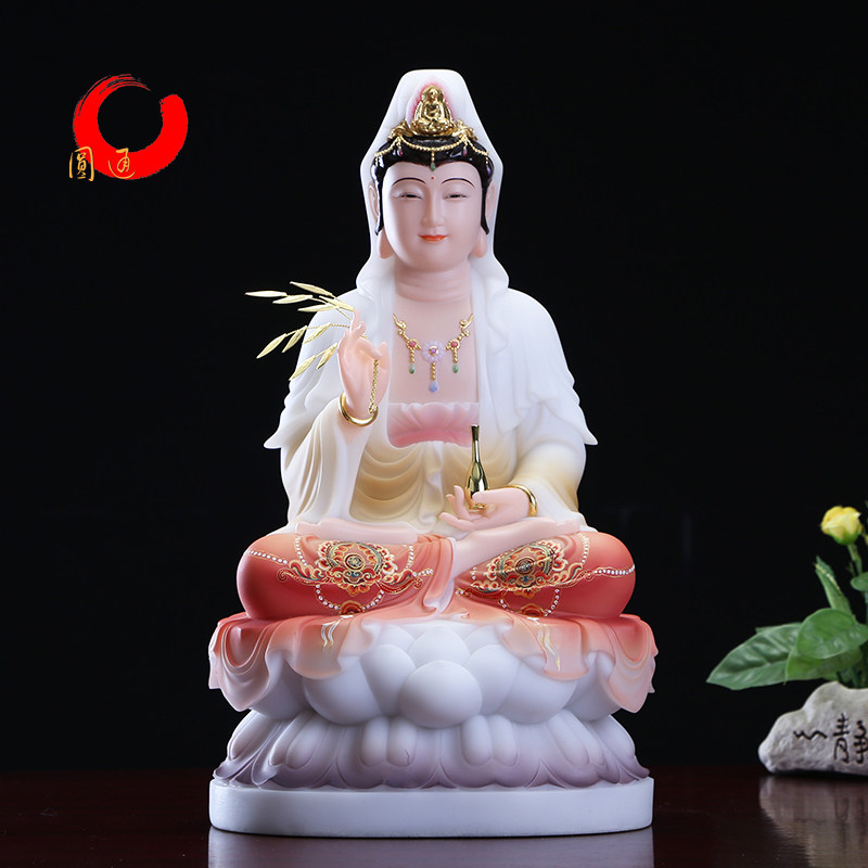 汉白玉观音菩萨家用供奉观音佛像