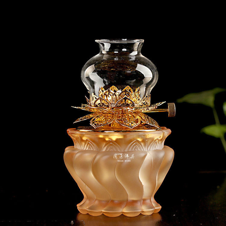 圆通佛具液体酥油灯琉璃供佛供灯