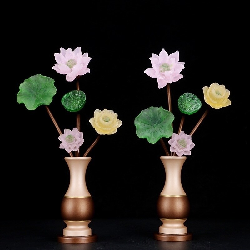 圆通佛具莲花灯佛供灯led七品